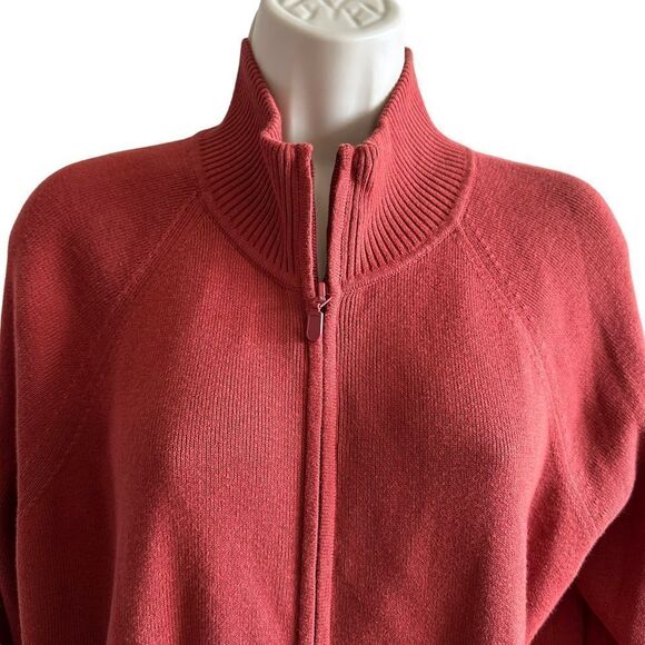Covington ~Women’s Rust Color Zipped Sweater Jacket ~ Made in Japan ~ size L - Picture 4 of 12